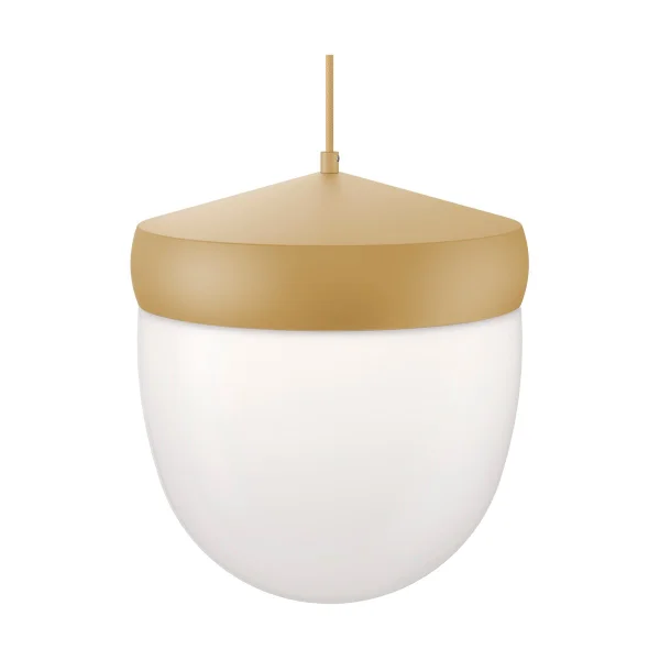 Noon Suspension Pan verre givré 30 cm Beige-lumière beige