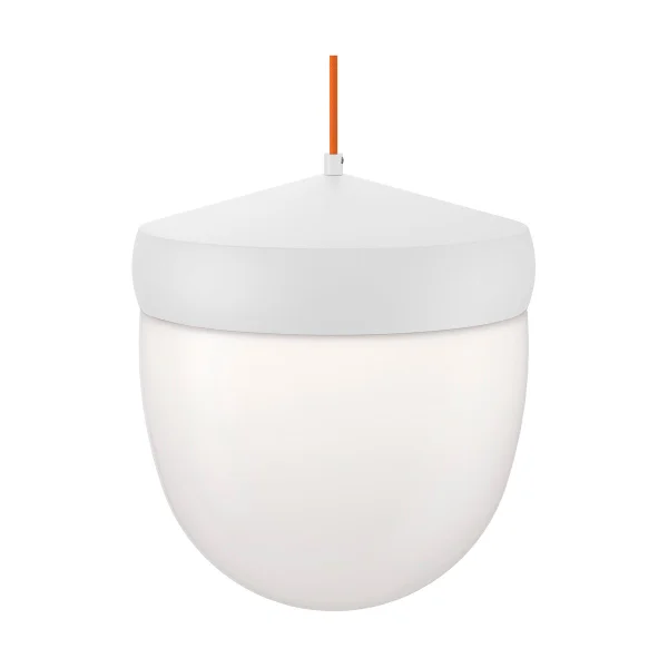 Noon Suspension Pan verre givré 30 cm Blanc-orange