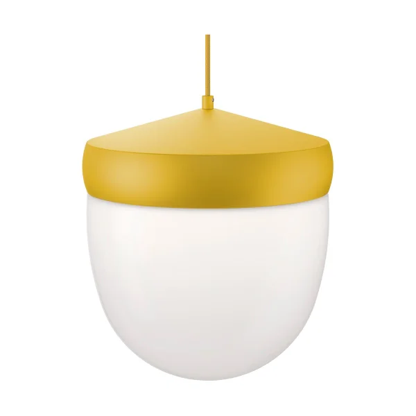 Noon Suspension Pan verre givré 30 cm Jaune d'or-jaune soufre