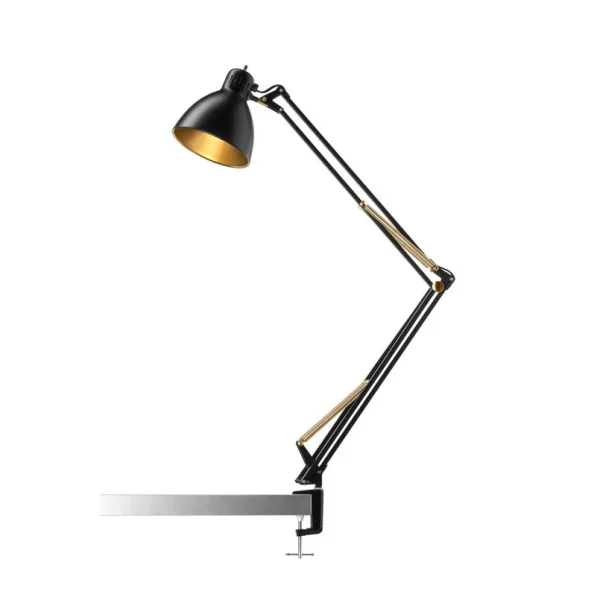 NORDIC LIVING - Archi T2 Lampe de Table Noir Mat/Or