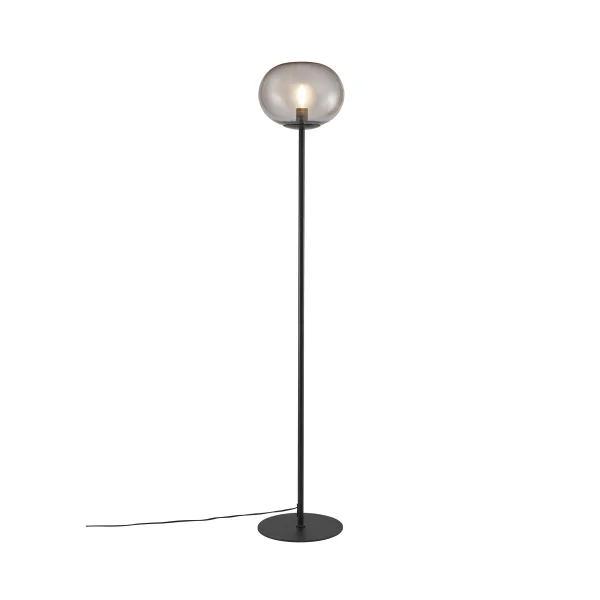 Nordlux Alton - lampadaire - 150 cm - noir et verre fumé