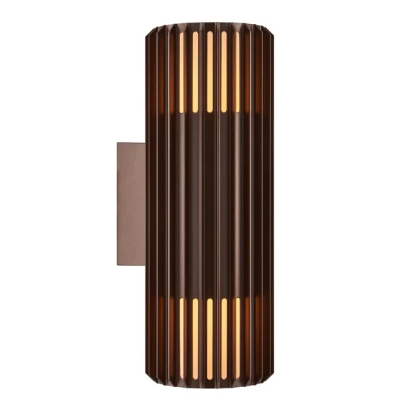 Nordlux Aludra N - applique murale extérieure - 12,4 x 33,7 x 17,4 cm - IP54 - brun