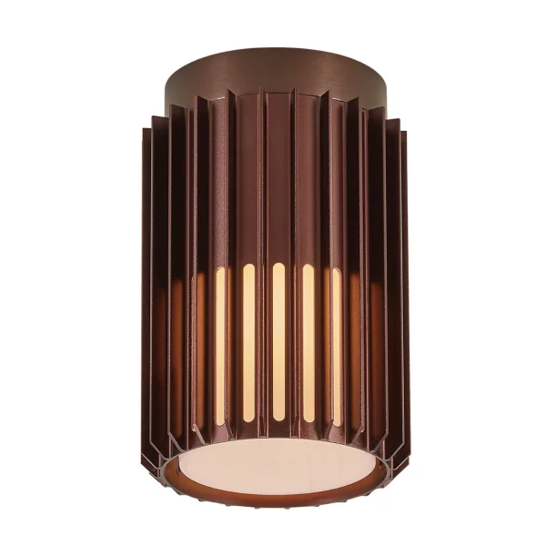 Nordlux Aludra N - plafonnier d'extérieur - Ø 12,4 x 18,8 cm - IP54 - brun