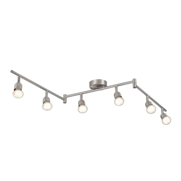 Nordlux Avenue - spot en saillie 6L - 119 x 15,5 cm - acier brossé