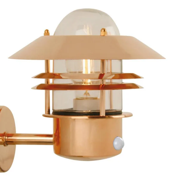 Nordlux Blokhus Sensor - applique murale extérieure avec détecteur de mouvement - 22 x 23 cm - IP54 - cuivre