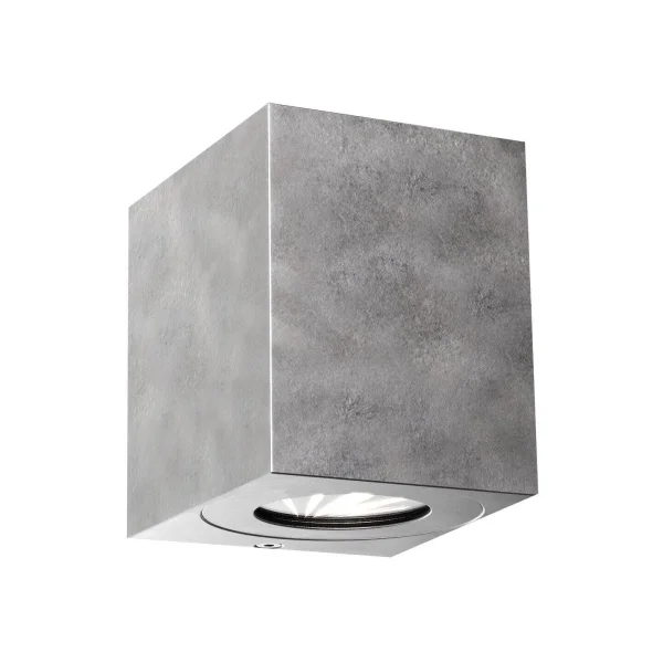 Nordlux Canto Kubi 2 - applique murale extérieure - 8,7 x 10,4 x 10 cm - 2 x 5W LED inclus - IP44 - métal galvanisé