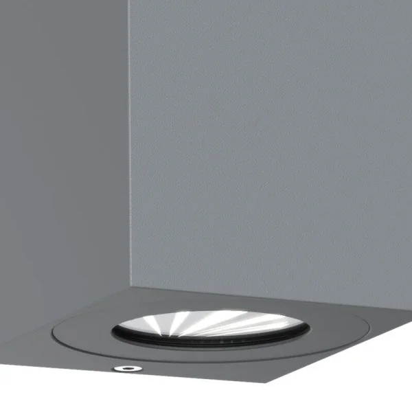 Nordlux Canto Kubi 2 - applique murale extérieure - 8,7 x 10,4 x 10 cm - 2 x 6W LED inclus - IP44 - gris
