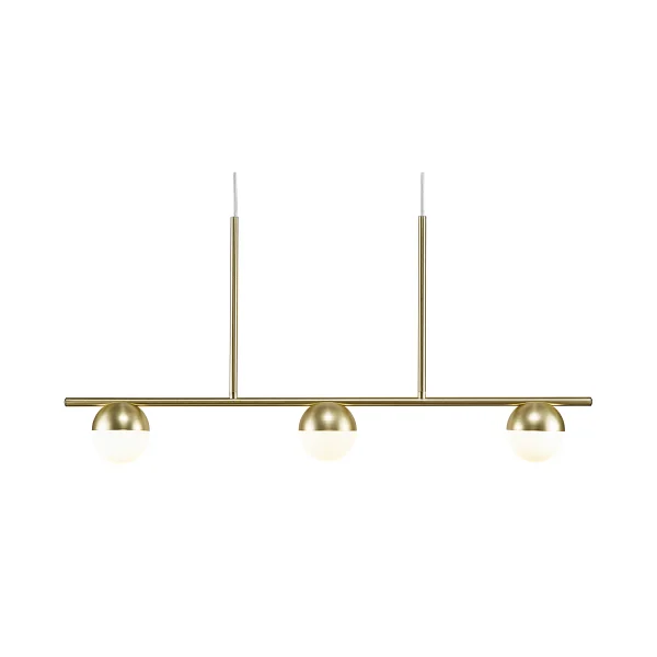 Nordlux Contina - lampe suspendue - 90 x 10 x 241,3 cm - laiton et blanc opale