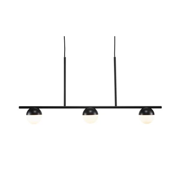 Nordlux Contina - lampe suspendue - 90 x 10 x 241,3 cm - noir et blanc opale
