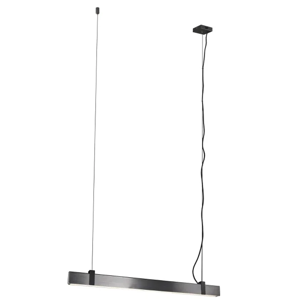 Nordlux Lilt - lampe suspendue - 115 x 4,3 x 210,2 cm - fonction Moodmaker à 3 niveaux - 27W LED inclus - acier foncé