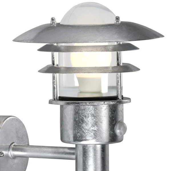 Nordlux Lønstrup 22 Sensor - applique murale extérieure avec détecteur de mouvement - 22 x 26,5 x 26,5 cm - IP44 - acier galvanisé