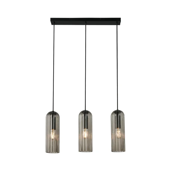Nordlux Miella - lampe suspendue 3L - 52 x 10 x 160 cm - fumé