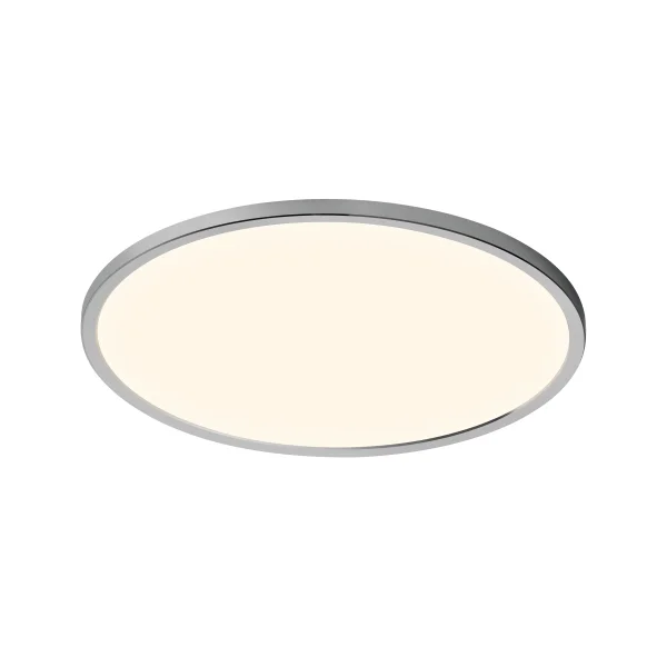 Nordlux Oja - plafonnier de salle de bains - Ø 43 x 2,5 cm - 3 niveaux Moodmaker Fonction SceneSelect (3000K-4000K) - 19W LED inclus - IP54 - chrome
