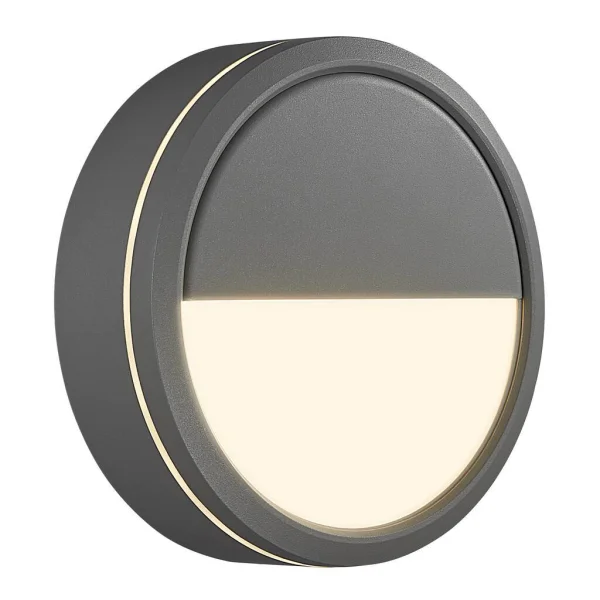 Nordlux Smart Ava - applique murale - éclairage intelligent - Ø 20 x 6,7 cm - 9,5W LED inclus - IP54 - gris