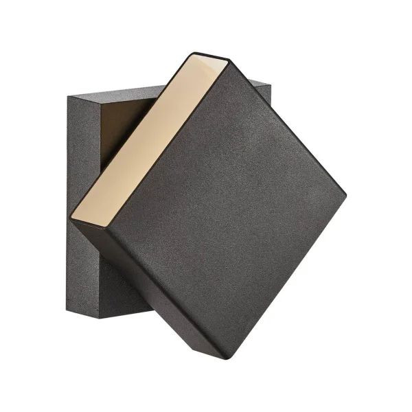 Nordlux Turn - applique murale extérieure - 15 x 15 cm - 13W LED dimmable inclus - IP54 - noir
