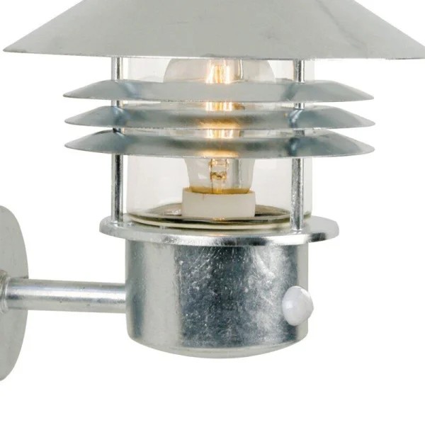 Nordlux Vejers Sensor - applique murale extérieure avec détecteur de mouvement - 22 x 23 x 26 cm - IP54 - acier galvanisé