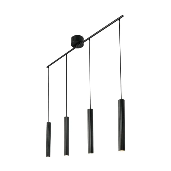 Nordlux Vico 4-rail - lampe suspendue - 115,5 x 5 x 170 cm - noir