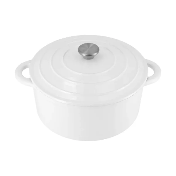 Nordwik Cocotte en fonte ronde Nordwik 5 l Blanc