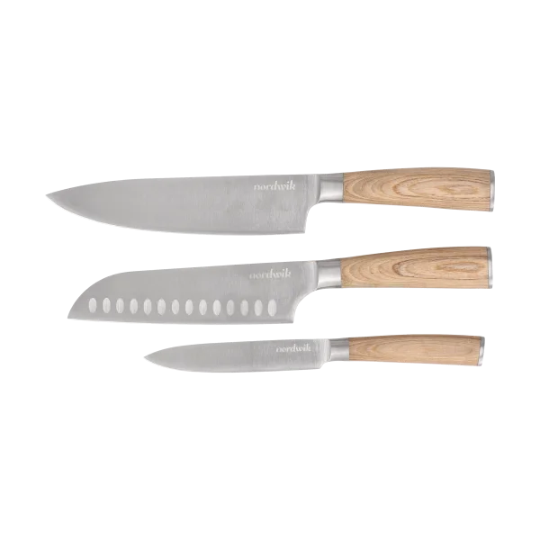 Nordwik Ensemble de couteaux 3 pièces Nordwik Bois comprimé