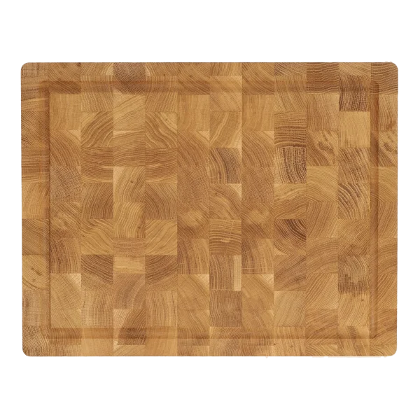 Nordwik Planche à découper en bois de bout Nordwik avec rigole à jus Chêne