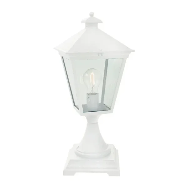 Norlys - Lampadaire de jardin London, 47 cm, blanc, socle en béton