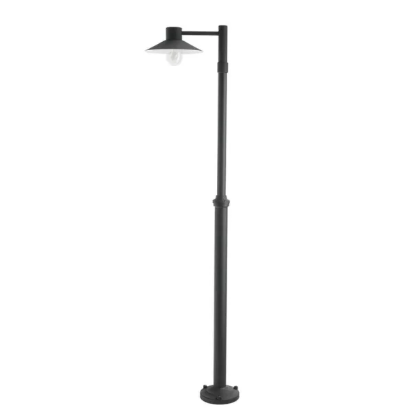 Norlys - Lund 1 Lampadaire de Parc avec Ancrage Sol Noir