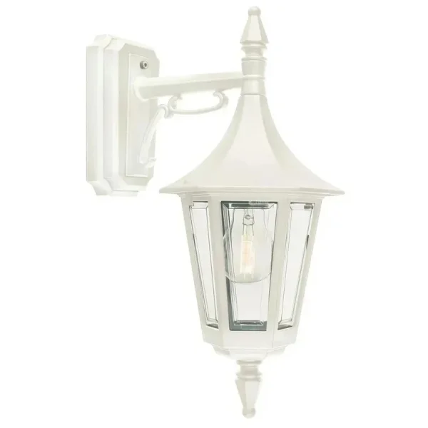 Norlys - Rimini/Milano Bas Applique Murale d'Extérieur avec Support d'Angle Blanc Norly