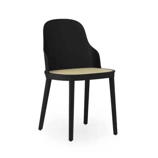 Normann Copenhagen - Chaise Allez en osier moulé/PP noir