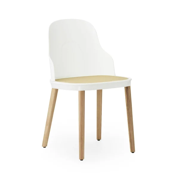 Normann Copenhagen Chaise Allez Molded Wicker Blanc-chêne