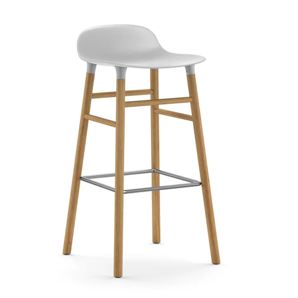 Normann Copenhagen Chaise de bar Form Chair pieds en chêne blanc