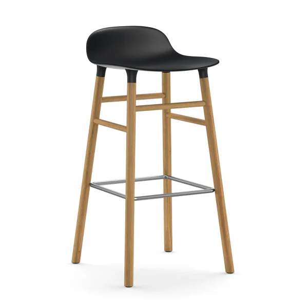 Normann Copenhagen Chaise de bar Form Chair pieds en chêne noir