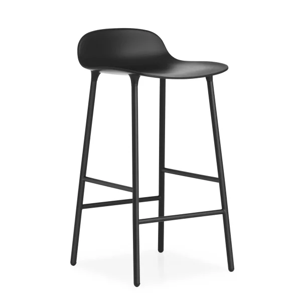 Normann Copenhagen Chaise de bar Form Chair pieds en métal noir