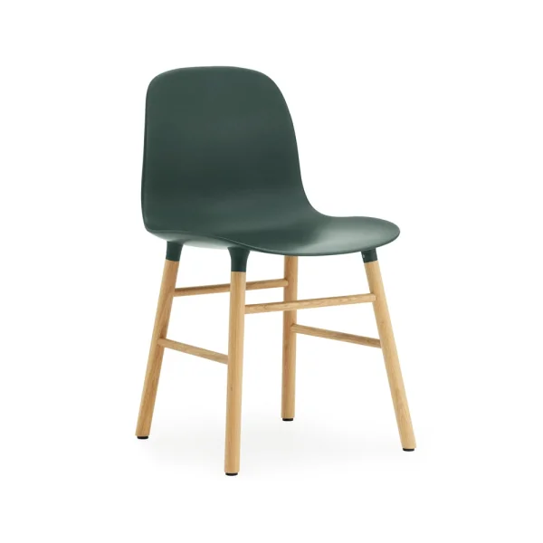 Normann Copenhagen Chaise Form green, pieds en chêne