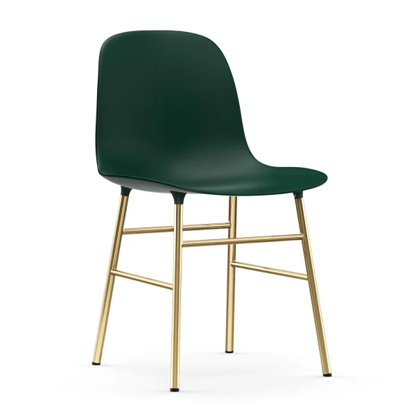 Normann Copenhagen Chaise Form pieds en laiton Vert