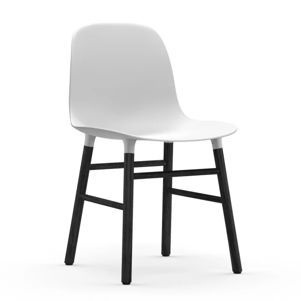 Normann Copenhagen Chaise Form pieds noirs Blanc