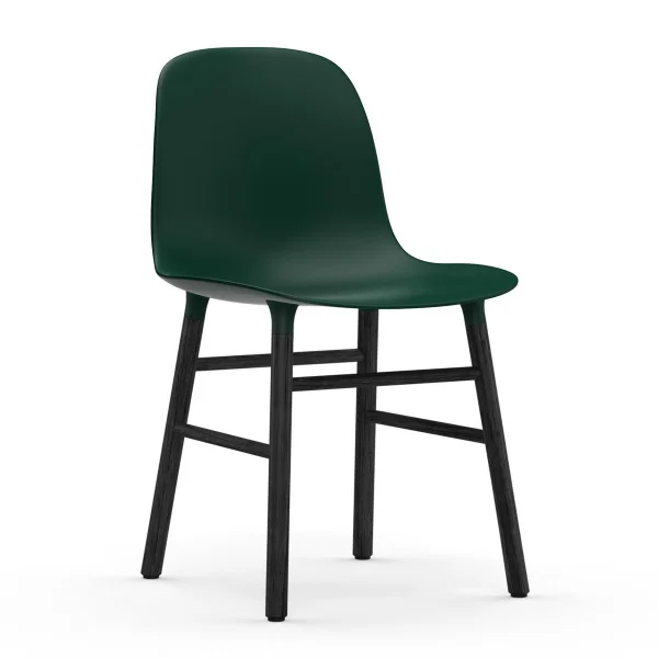 Normann Copenhagen Chaise Form pieds noirs Vert