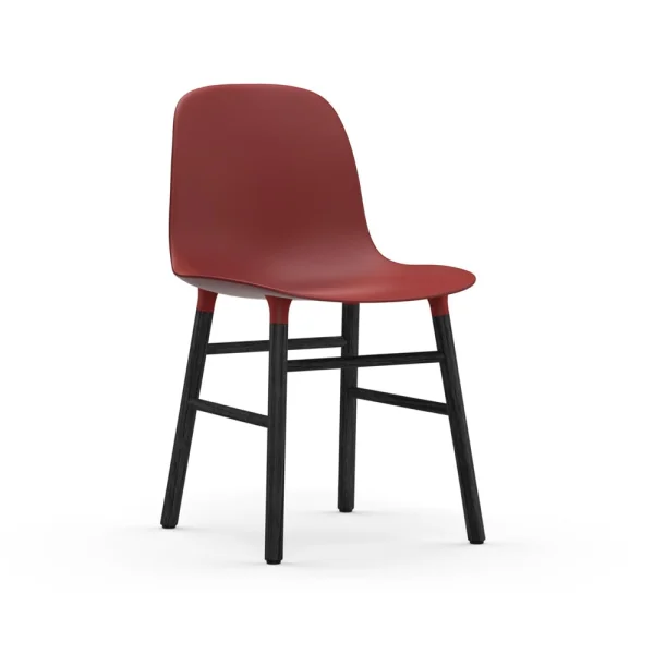 Normann Copenhagen Chaise Form red, pieds noirs