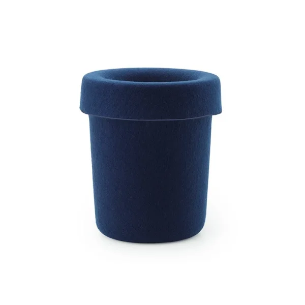Normann Copenhagen - Corbeille à papier Hide, bleu foncé, hauteur 36 cm