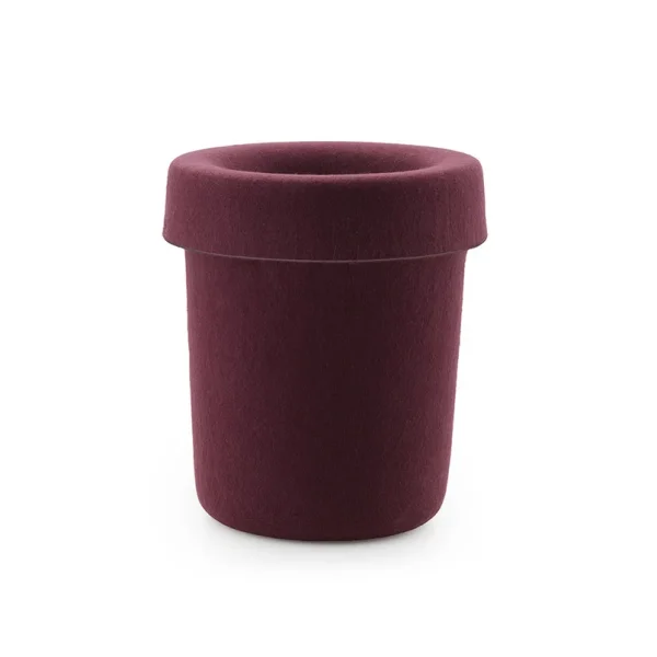Normann Copenhagen - Corbeille à papier Hide, rouge foncé, hauteur 36 cm