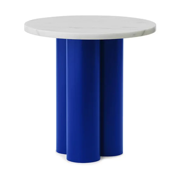 Normann Copenhagen Dit table d'appoint Ø40 cm Blanc Carrara-bleu clair