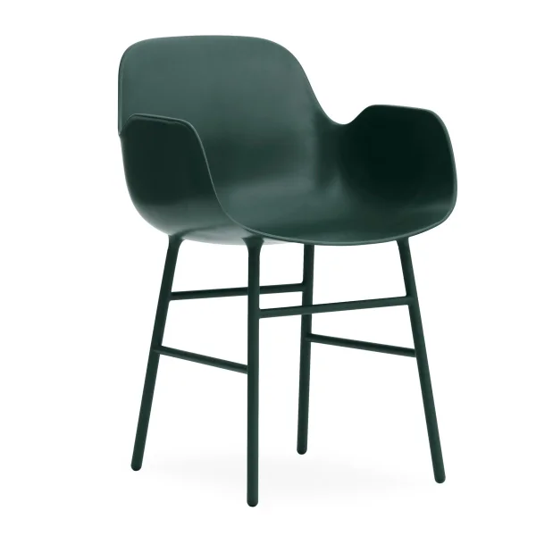 Normann Copenhagen Fauteuil Form pieds en métal Vert