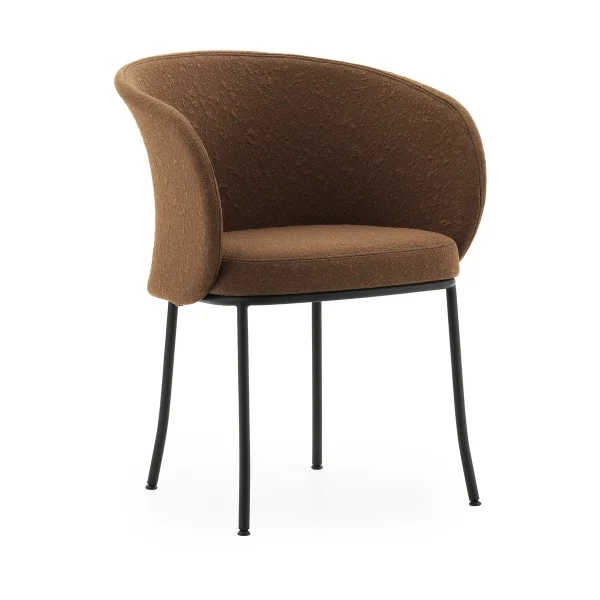 Normann Copenhagen Fauteuil Knit Brandy-noir acier