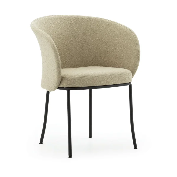 Normann Copenhagen Fauteuil Knit Sable-black steel