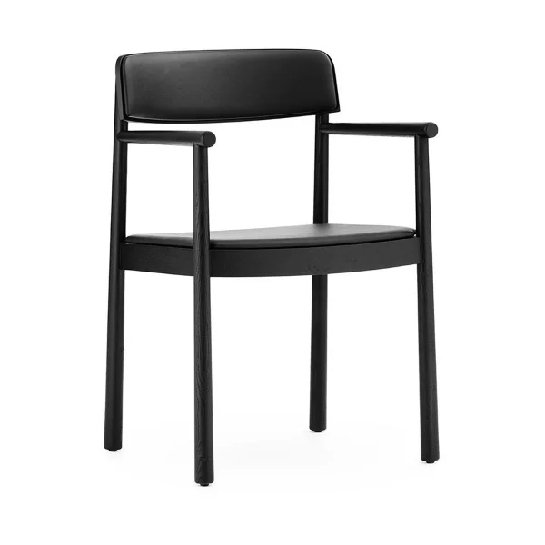 Normann Copenhagen Fauteuil Timb avec coussin Noir/ Ultra Leather - Black