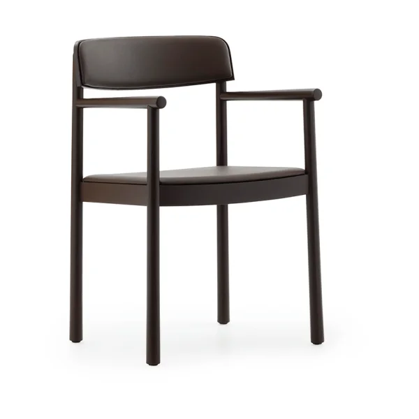 Normann Copenhagen Fauteuil Timb Brown ash-Ultra Leather Chocolate