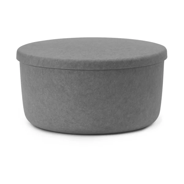 Normann Copenhagen Hide Storage pouf grand Gris