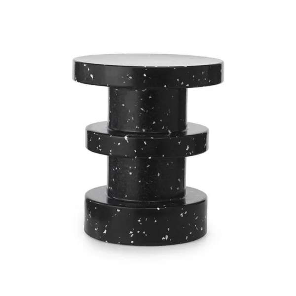 Normann Copenhagen - Tabouret Bit Stack, noir, hauteur 42 cm