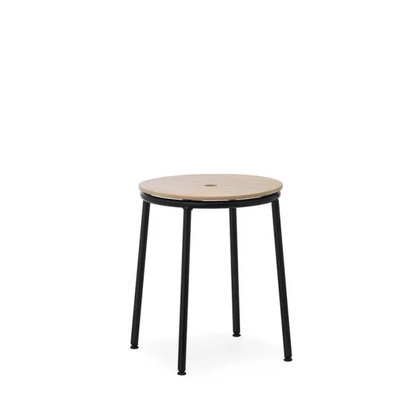 Normann Copenhagen - Tabouret Circa H45 Black Steel/Oak