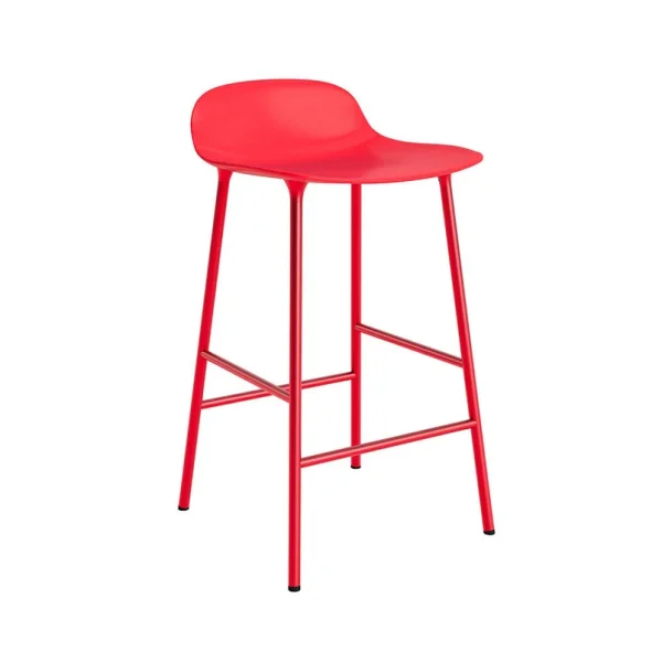 Normann Copenhagen - Tabouret de bar Form H65 Steel/Bright Red