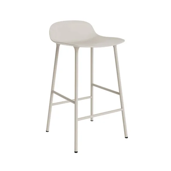 Normann Copenhagen - Tabouret de bar Form H65 Steel/Light Grey